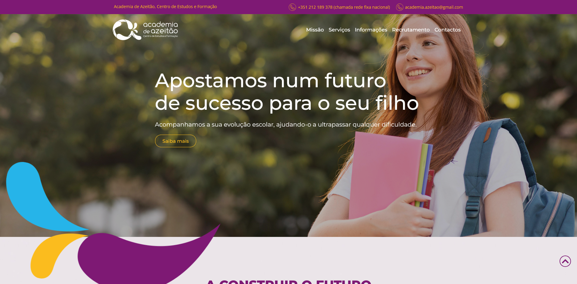 Projeto: Academia de Azeitão (Website Institucional)